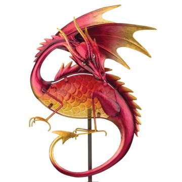 Regal Art & Gift, Dragon Solar Stake, Red