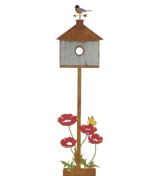 Regal Art & Gift, Rustic Birdhouse Stake, Dome