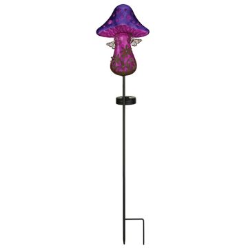 Regal Art & Gift Fantasy Mushroom Solar Stake - Butterfly 