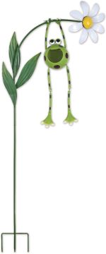 Sunset Vista Designs, Frog Flower Stake, 51"