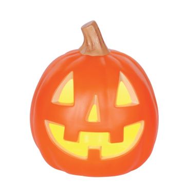 Seasons Yellow 9 in. LED Prelit Pumpkin Halloween Decor