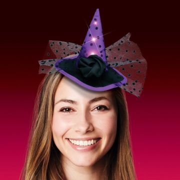 Magic Seasons Prelit Witch Hat Headbands Assortement