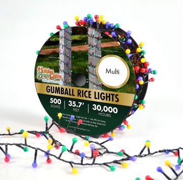 LED Gumball Rice Lights, 500 Multi-Color Lights