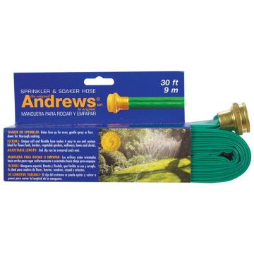 Andrews, Sprinkler/Soaker Hose, 1 in. D x 30 ft. L