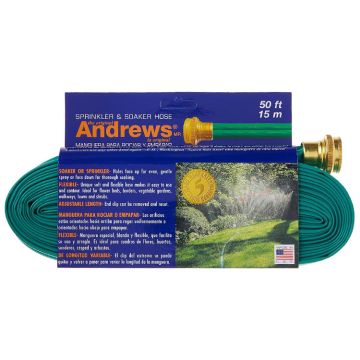 Andrews, Sprinkler/Soaker Hose, 1 in. D x 50 ft. L