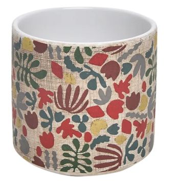 Border Concepts, Whimsy Floral Cylinder, Multi Color, 4.75"