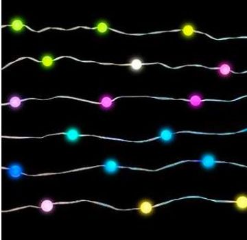 Holiday Bright Lights LED Beaded Light Set 100 light count RGB