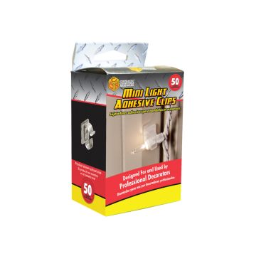 Adams Mini Adhesive Light Clips, 50 clips