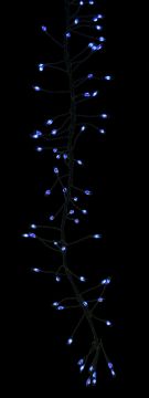 Holiday Bright Lights Big Seed Cluster Micro Light Set 420 light count LED Blue on Green Wire