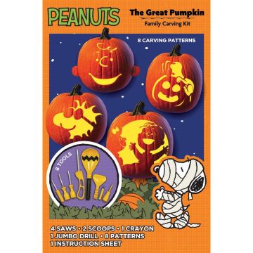 Sheerlund Pumpkin Masters Peanuts The Great Pumpkin Family Carving Kit