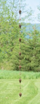 Ancient Graffiti, Flamed Pine Cone Rain Chain