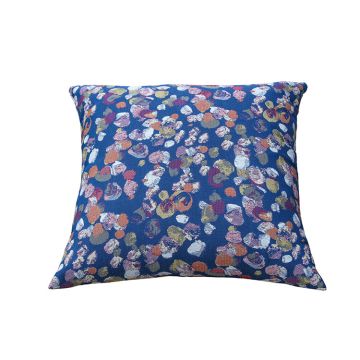 Outdoor Interiors Polka Blue Square Pillow, 16" X 16"