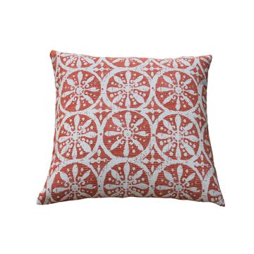 Outdoor Interiors Rusty Pizzelle Square Pillow, 16" X 16"