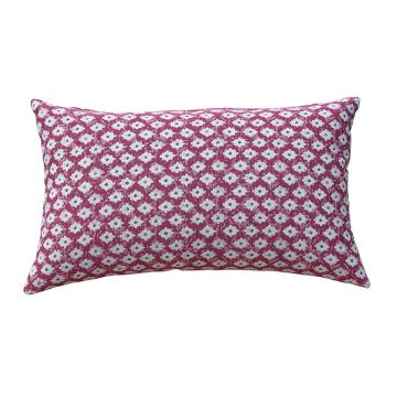 Outdoor Interiors Blushing Magenta Lumbar Pillow, 12" X 20"