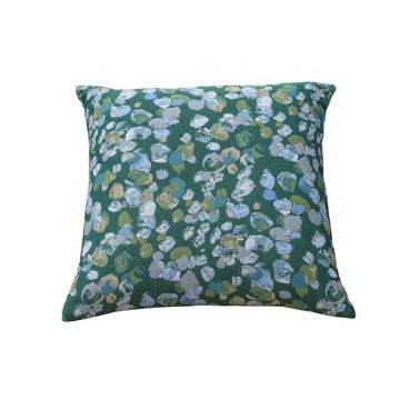 Outdoor Interiors Polka Green Square Pillow, 16" X 16"