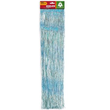 Holiday Trims 18 in. Silver Icicles Garland