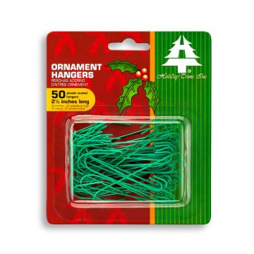 Holiday Trim Ornament Hangers, Plastic Coated, 50 Hangers