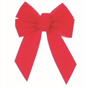 Holiday Trims Red Glitter Indoor Christmas Decor 10 inch in.