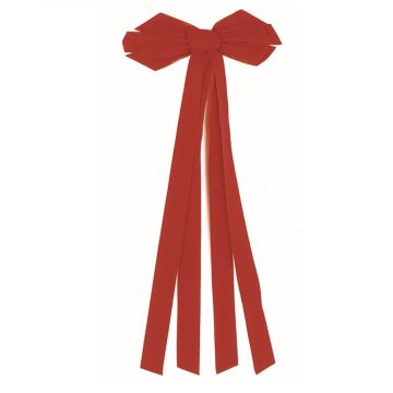 Holiday Trims Red 7 Loop Christmas Deluxe Christmas Bow 55 in.