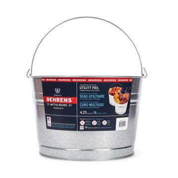 Behrens Galvanized Metal Wash Tub, 4 Gallon