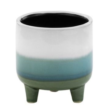 Napco, Tri-Color Footed Planter, 3.5"