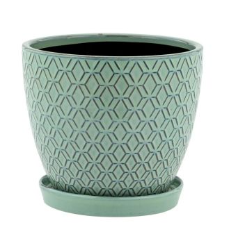 Aqua Pot with Saucer