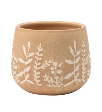 Napco, Tan Fern Ball Planter, 5"