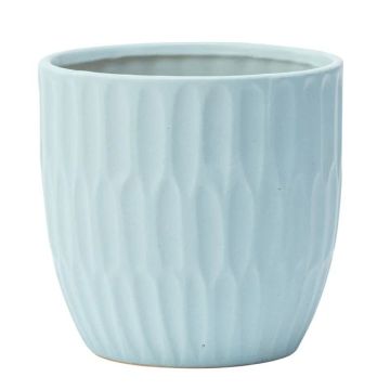 Napco, Wavy Ribbed Planter, Blue, 5"