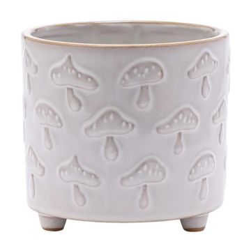 Napco, Embossed Mushroom Planter with Feet, 4.5"