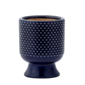 Napco, Hobnail Pedestal Planter, Cobalt, 3.75"