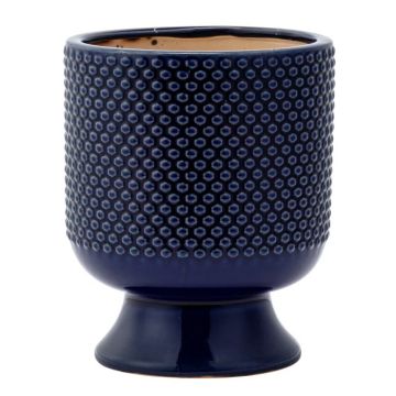 Napco, Hobnail Pedestal Planter, Cobalt, 5.5"