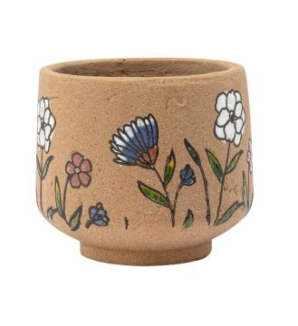 Napco, Textured Floral Planter, 5.5"