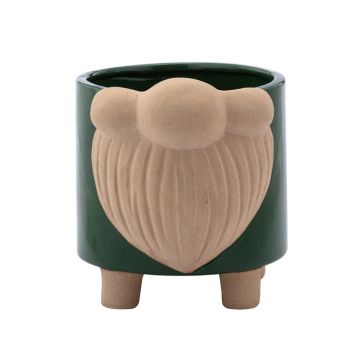 Napco Gnome Beard Green Footed Planter, 4.75" H