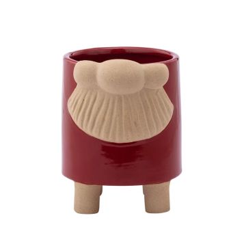 Napco Gnome Beard Red Footed Planter, 4.5" H'