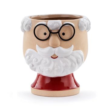 Napco Santa with Glasses Planter, 6.5" H