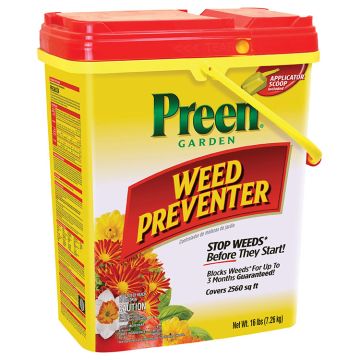 Preen Garden, Weed Preventer, 2,560 sqft Pail