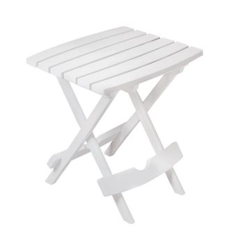 Adams, Quick-Fold Folding Side Table, White