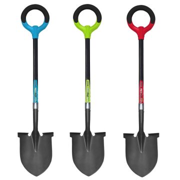 Radius, Pro-Lite Round-Point Shovel Pack with O-Handle, Assorted Colors