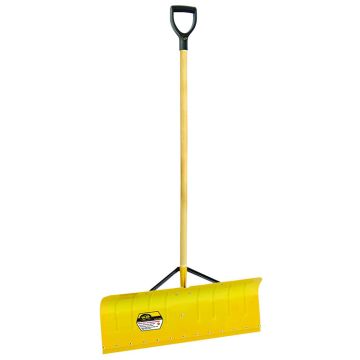 Yo-Ho Aluminum Snow Pusher With Brace And Poly D-Grip, 30"