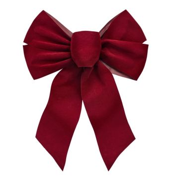 Holiday Trims Burgundy Velvet Indoor Christmas Decor 10 inch in.