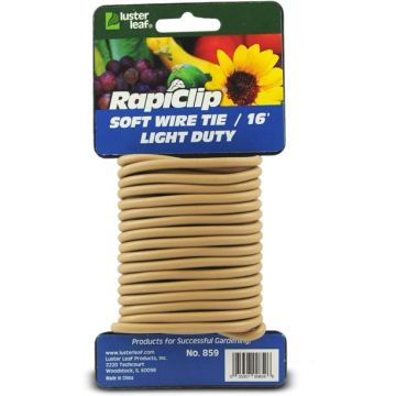 RapiClip Soft Wire Tie, Light Duty, Brown, 16'