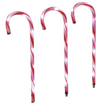 Celebrations LED, Lighted Pathway Stake Candy Cane 27", 3 canes