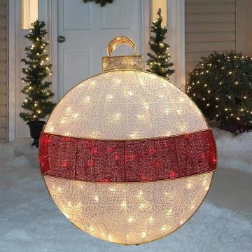 Celebrations LED Red & White Ornament 3 ft. Yard Decor