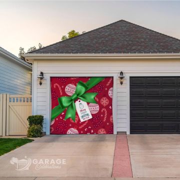 Celebrations Merry Christmas & Happy New Year 7 ft. x 8 ft. Garage Door Cover