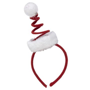 Dyno Christmas 9.25 in. Spiral Hat with pom Headband