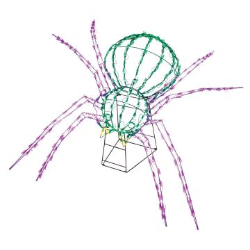 Glenhaven Home & Holiday LED Lighted 28" x 40″ Scary Spider