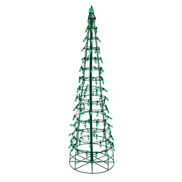 Glenhaven, Cone Tree 4' LED Green Twinkle