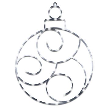 Ornament, White Twinkle, 24"