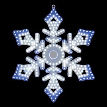 Snowflake, Hi-Vibrant Pure White & Blue Twinkle, 16"