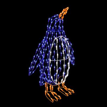 Glenhaven, Penguin Blue White & Orange Twinkle, 30"